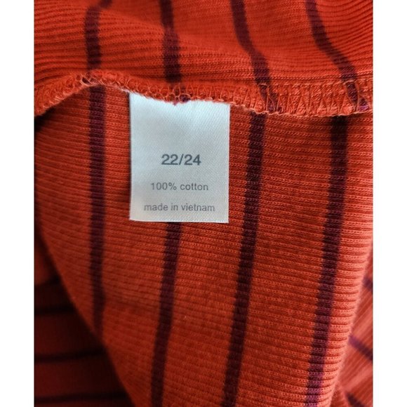 Venezia Womens 3/4 Sleeve Striped Hooded Top 22/24 Red & Black - Picture 4 of 4